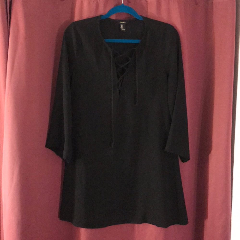 Lace Up shift dress